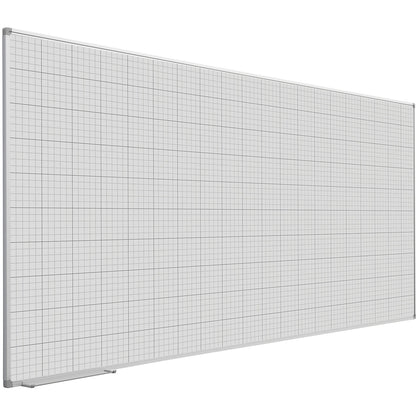 Grid board, painted white, WxH 2000 x 1000 mm, 20 x 20 / 100 x 100 mm grid.