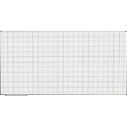Grid board, painted white, WxH 2000 x 1000 mm, 20 x 20 / 100 x 100 mm grid.