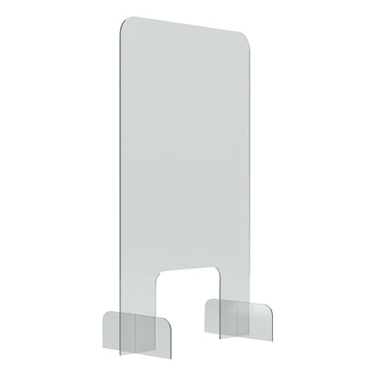 Countertop and tabletop partition, acrylic glass, transparent, 5 mm thick, HxWxD 845 x 495 x 240 mm.