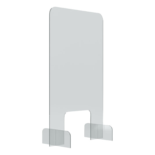 Countertop and tabletop partition, acrylic glass, transparent, 5 mm thick, HxWxD 845 x 495 x 240 mm.