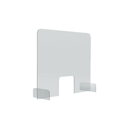 Countertop and tabletop partition, acrylic glass, transparent, 5 mm thick, HxWxD 670 x 845 x 240 mm.