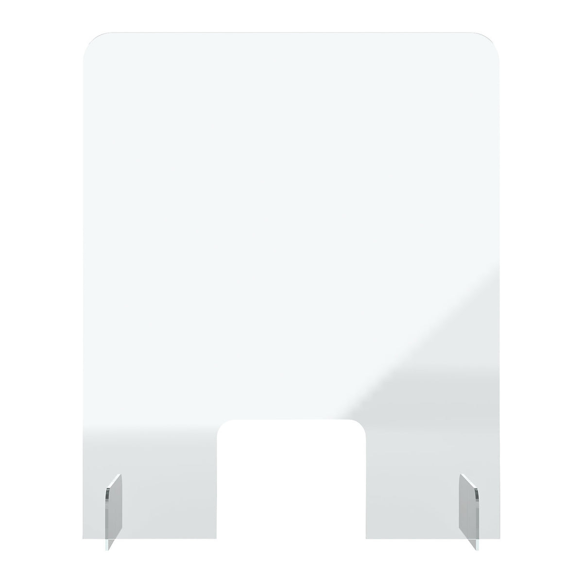 Countertop and tabletop partition, acrylic glass, transparent, 5 mm thick, HxWxD 845 x 670 x 240 mm.