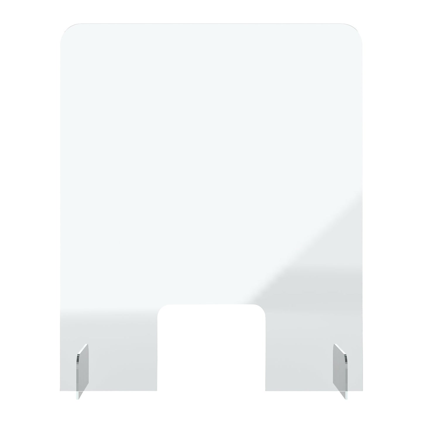 Countertop and tabletop partition, acrylic glass, transparent, 5 mm thick, HxWxD 845 x 670 x 240 mm.