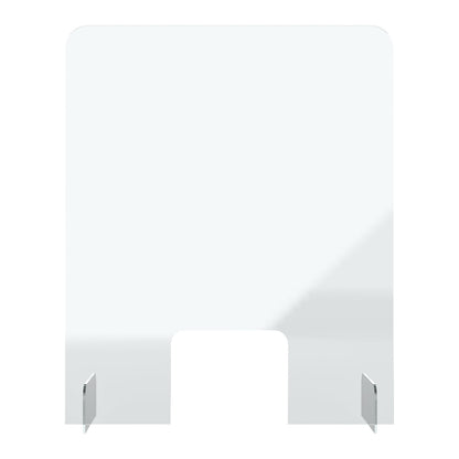 Countertop and tabletop partition, acrylic glass, transparent, 5 mm thick, HxWxD 845 x 670 x 240 mm.