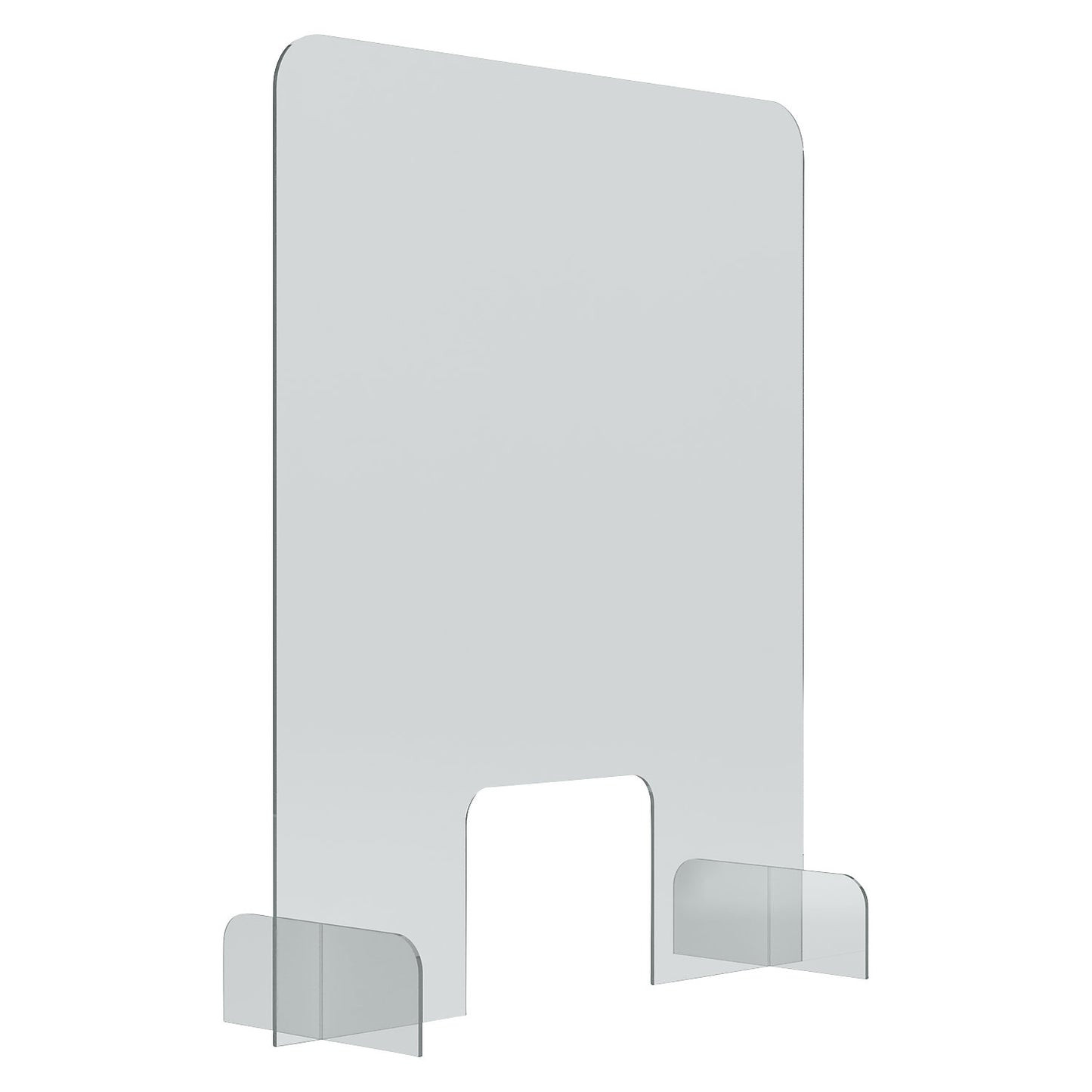 Countertop and tabletop partition, acrylic glass, transparent, 5 mm thick, HxWxD 845 x 670 x 240 mm.