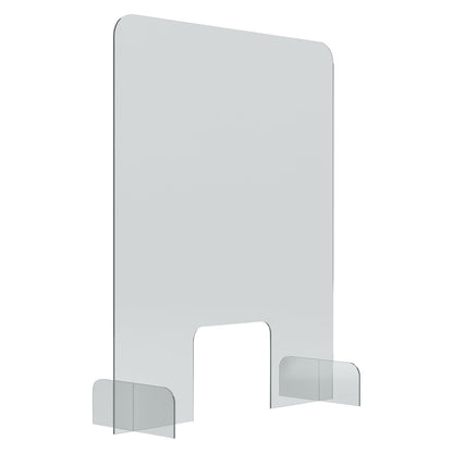 Countertop and tabletop partition, acrylic glass, transparent, 5 mm thick, HxWxD 845 x 670 x 240 mm.