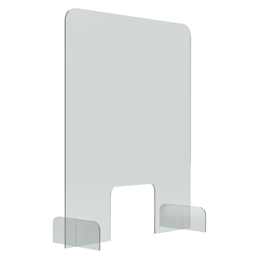 Countertop and tabletop partition, acrylic glass, transparent, 5 mm thick, HxWxD 845 x 670 x 240 mm.