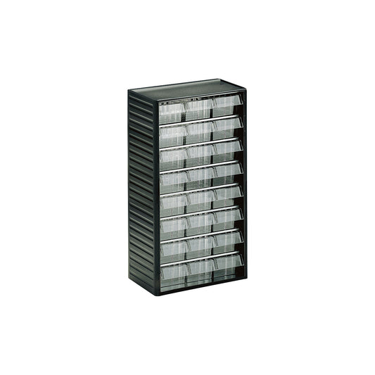 Small parts cabinet 55, HxWxD 550 x 310 x 180 mm, 24 drawers, height 59 mm.
