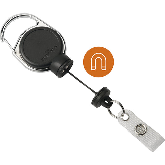 YOYO EXTRA STRONG ID badge holder, with snap fastener, pack of 10, black.