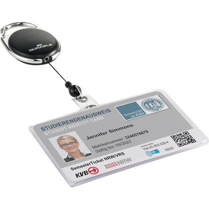 ID badge cover with YOYO STYLE, for 1 card, pack of 10, black.