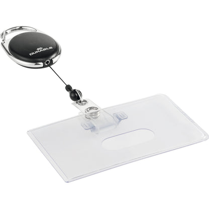 ID badge cover with YOYO STYLE, for 1 card, pack of 10, black.