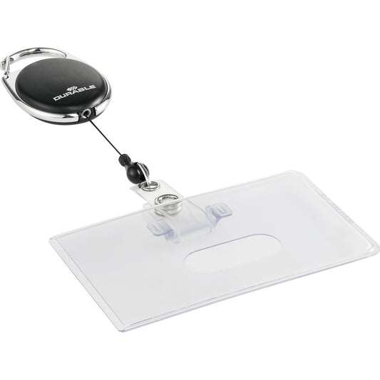 ID badge cover with YOYO STYLE, for 1 card, pack of 10, black.