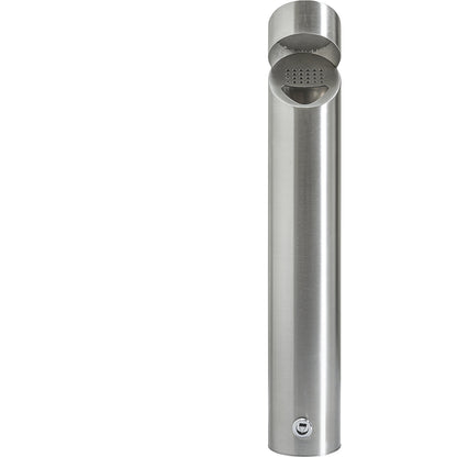 Wall ashtray, stainless steel, capacity 2 l, with hood.