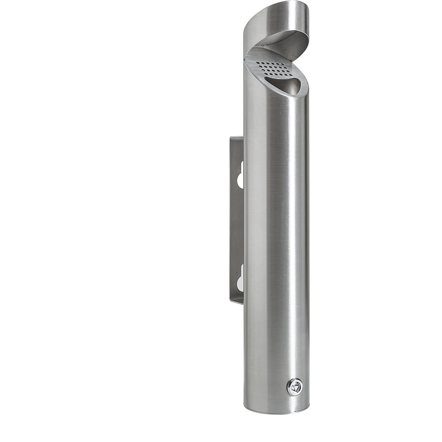 Wall ashtray, stainless steel, capacity 2 l, with hood.