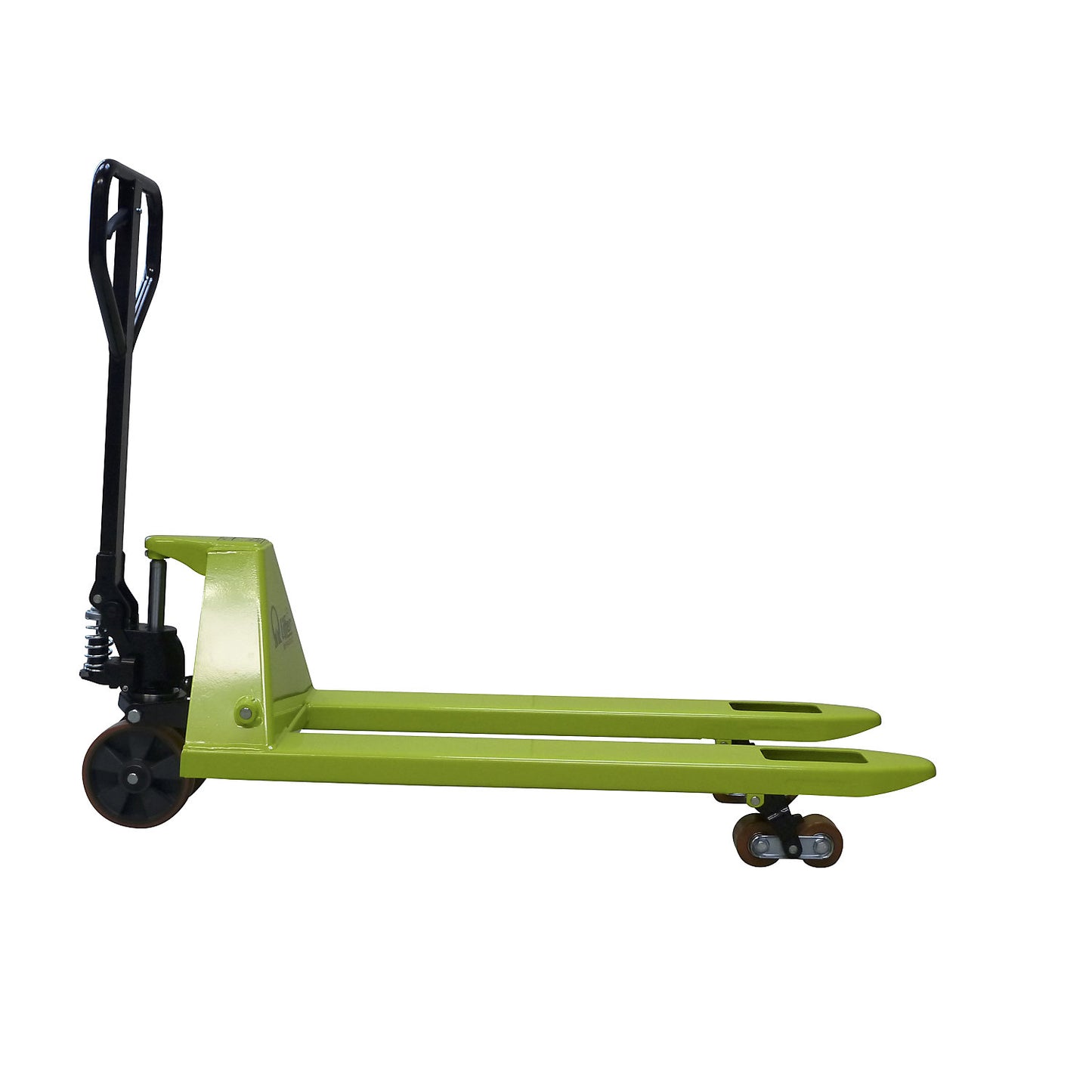 GS 25 pallet truck, polyurethane steering wheels / fork rollers, fork length 1150 mm, tandem fork rollers.