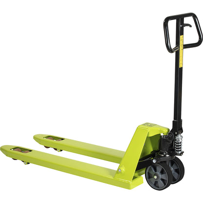 GS 25 pallet truck, polyurethane steering wheels / fork rollers, fork length 1150 mm, single fork rollers.