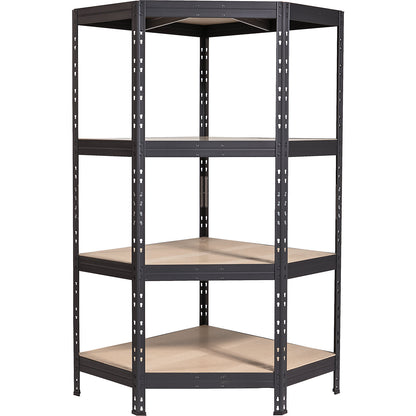 Lagan corner shelving unit, shelving unit height 1800 mm, WxD 900 x 900 mm.