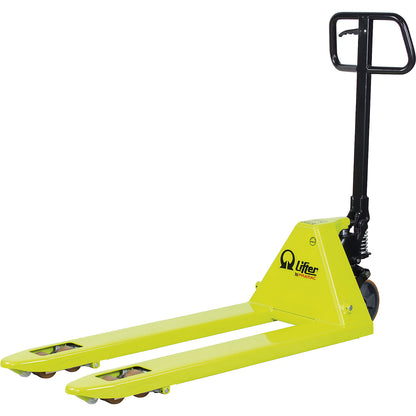 EVO pallet truck, polyurethane steering wheels with aluminium core, fork length 800 mm, tandem fork rollers.