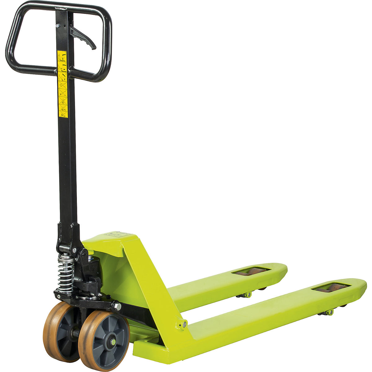 EVO pallet truck, solid rubber steering wheels with aluminium core, fork length 800 mm, single fork rollers.