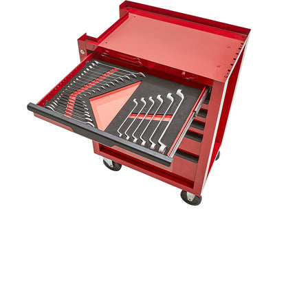 Tool shadow board, open end and ring spanners, for WxD 490 x 340 mm.