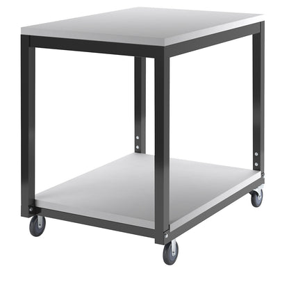 Table trolley with 2 shelves, height adjustable, for WT worktable system, LxW 700 x 500 mm.