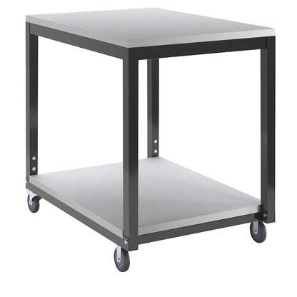 Table trolley with 2 shelves, height adjustable, for WT worktable system, LxW 700 x 500 mm.