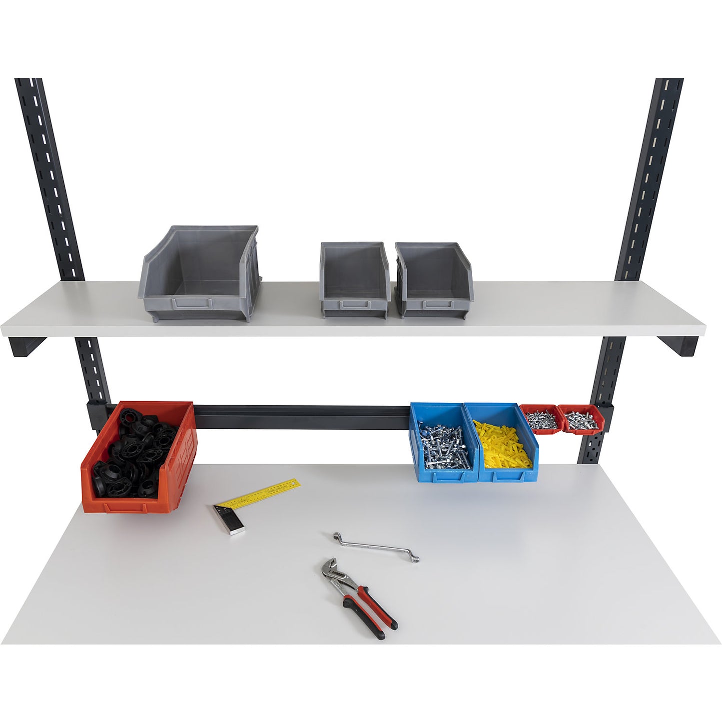 Add-on shelf, for WT worktable system, for table width 1500 mm.