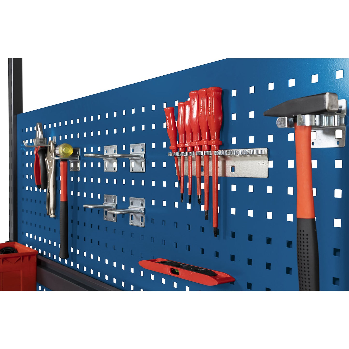 Perforated panel, for WT worktable system, for table width 1800 mm.
