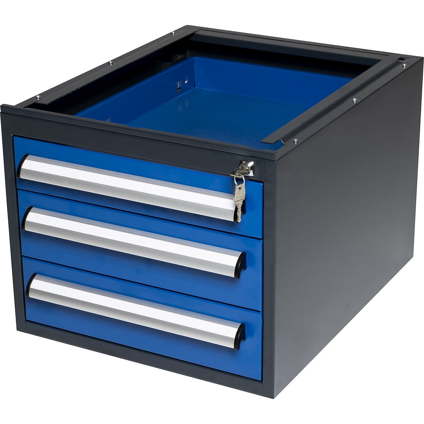 Suspended drawer unit, for WT worktable system, 3 drawers (90/120/120 mm), height 395 mm.