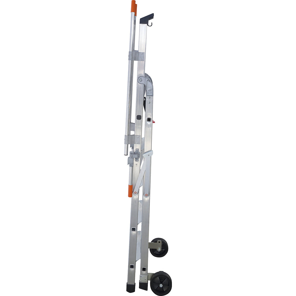 Mobile warehouse step, with 2 hand rails and castors, 8 steps incl. platform.