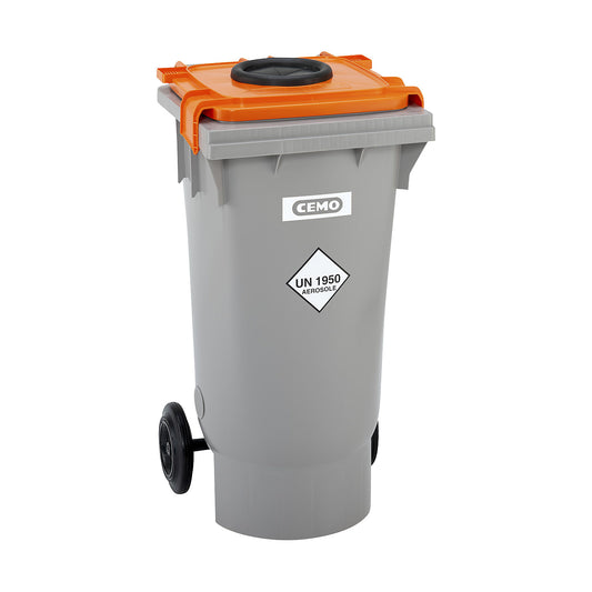 Spray can collection container, mobile, capacity 120 l, HxWxD 960 x 498 x 554 mm.