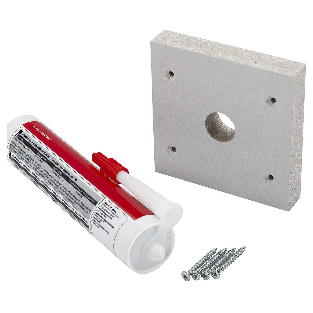 Fireproof cable outlet, for safety battery charging cabinet and storage cupboard for rechargeable batteries, WxDxH 200 x 25 x 200 mm, tested, fireproof.