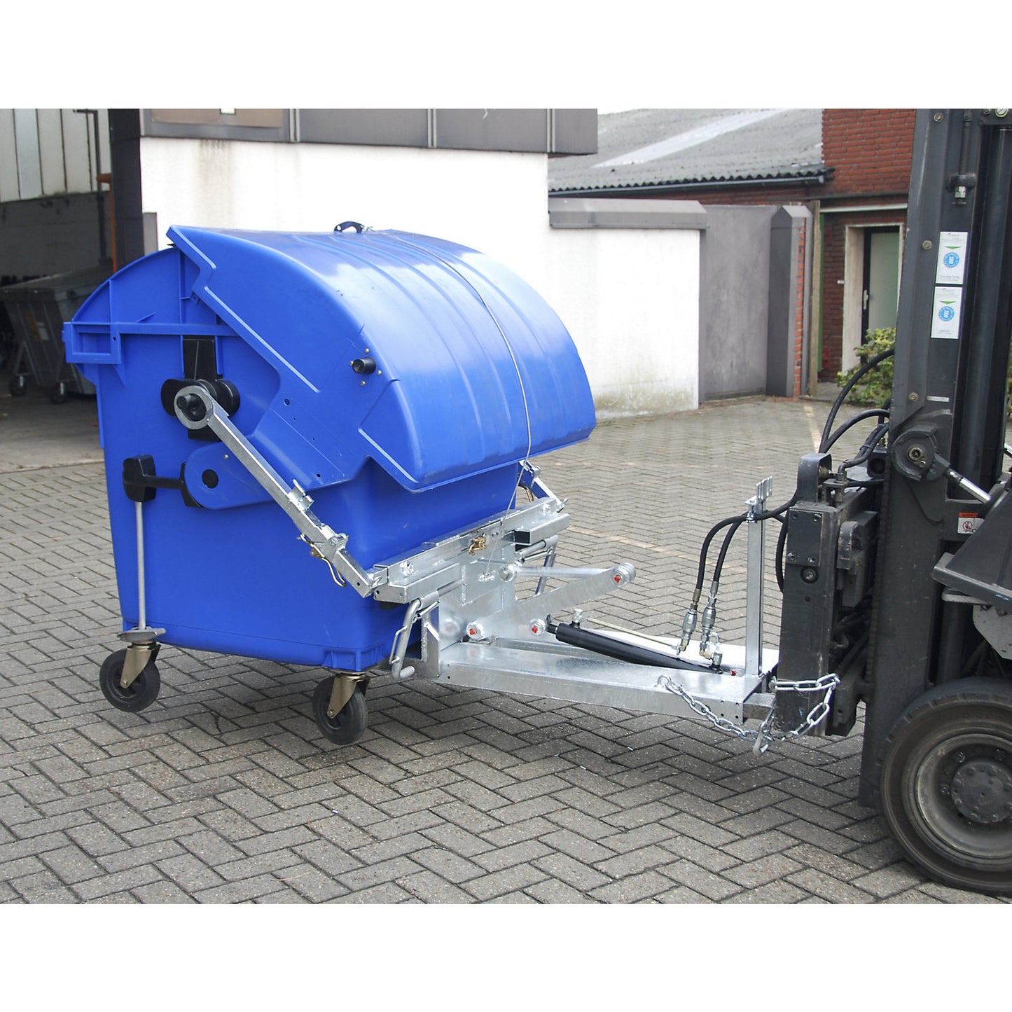 KIPPOMAT, for large waste containers, hot dip galvanised.