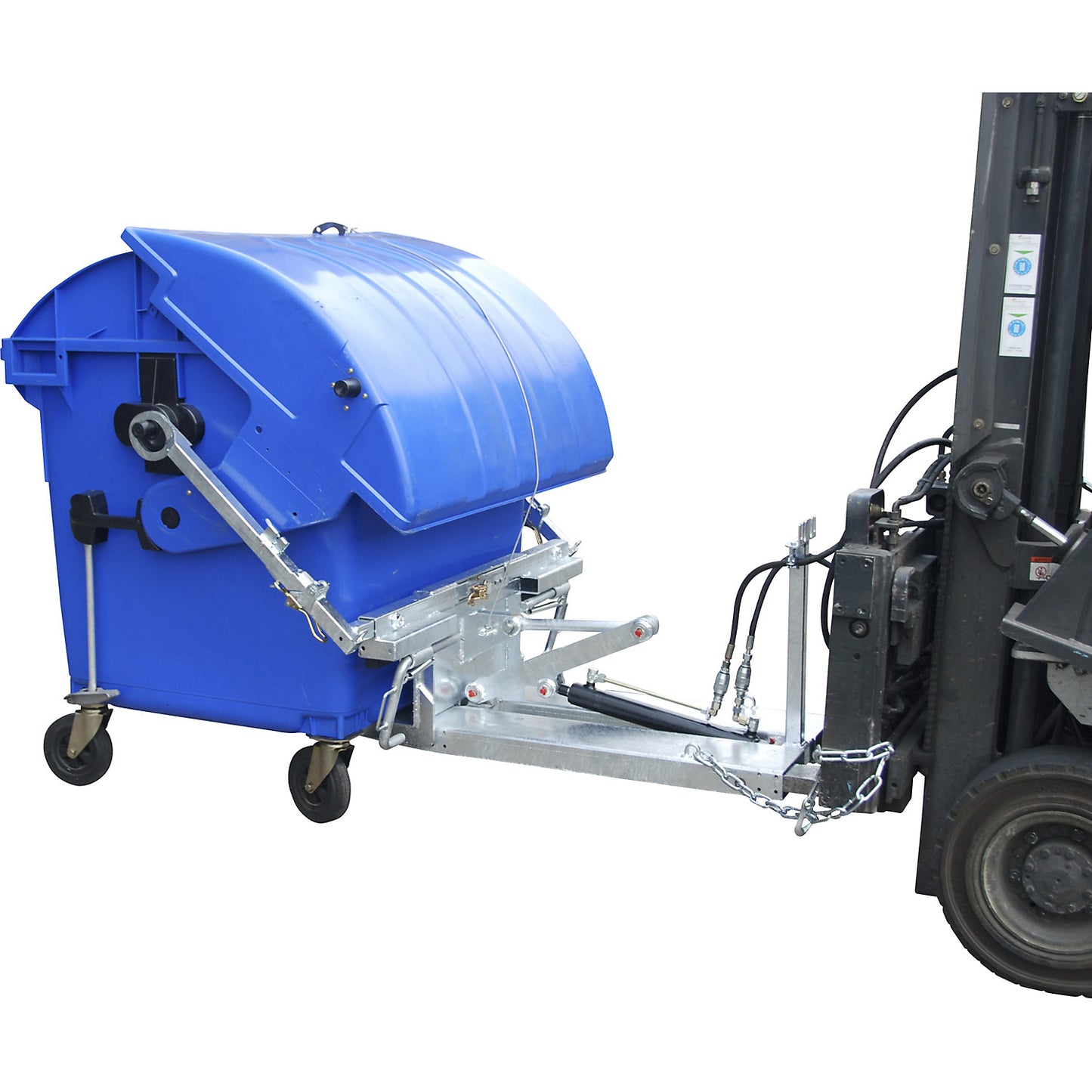 KIPPOMAT, for large waste containers, hot dip galvanised.