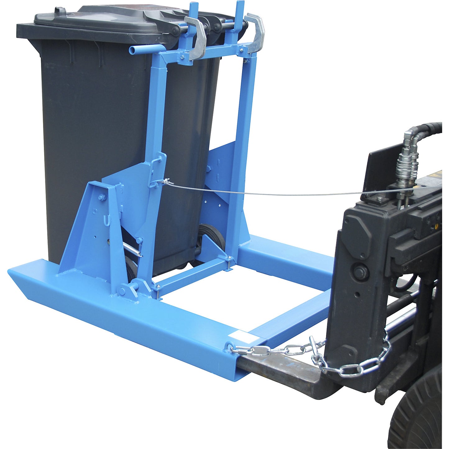 Waste bin tipper, for 80/120 litre waste bins, light blue.