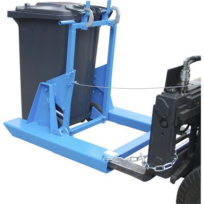 Waste bin tipper, for 80/120 litre waste bins, light blue.