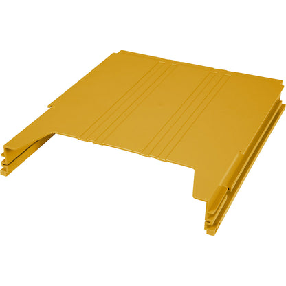 BIG wall-mounted sorting system, for format A4, filling height 34 mm, yellow storage compartment.