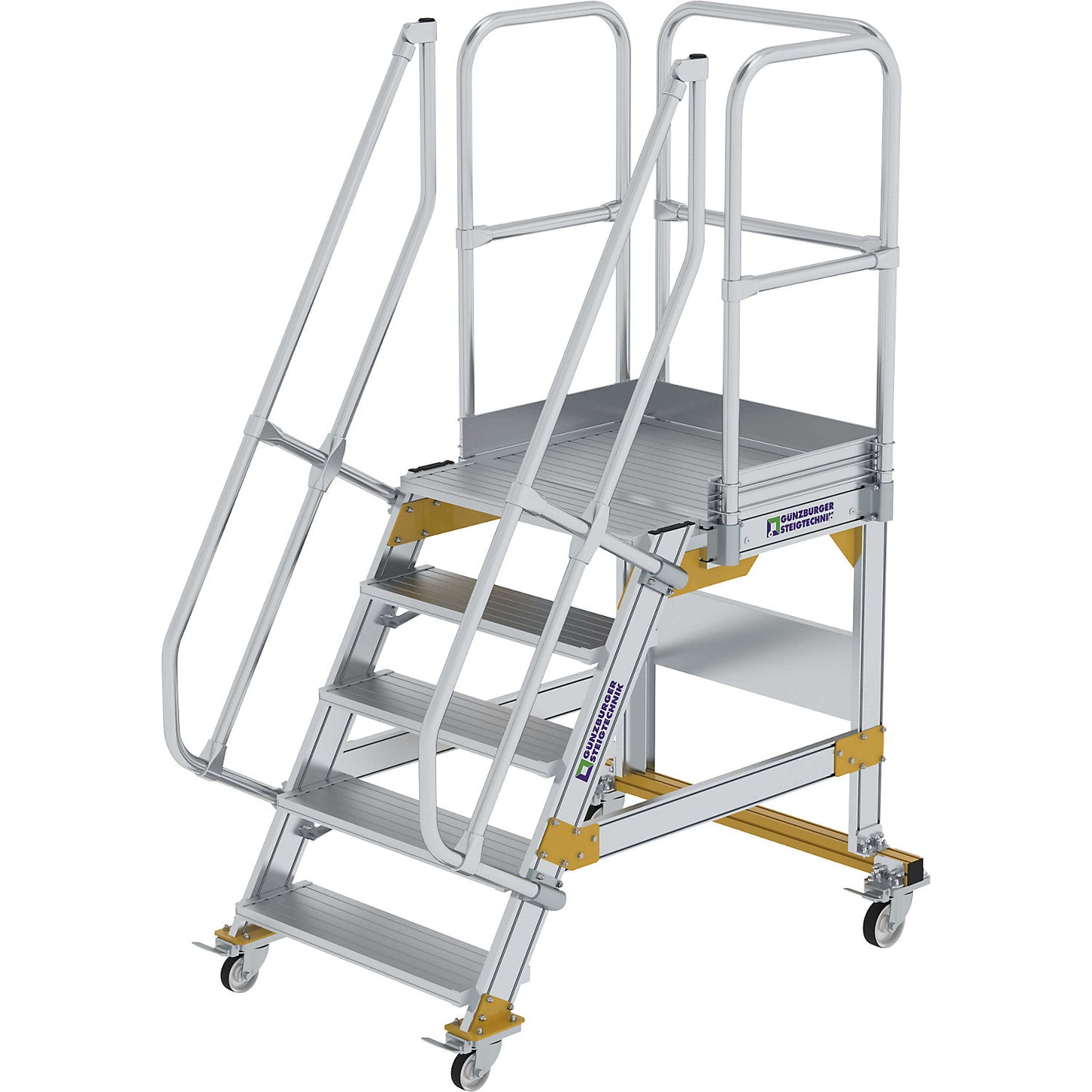 Mobile safety steps, slope 60°, 5 steps.