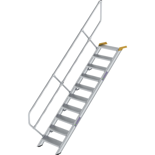 Industrial steps, aluminium steps, step width 800 mm, 10 steps.
