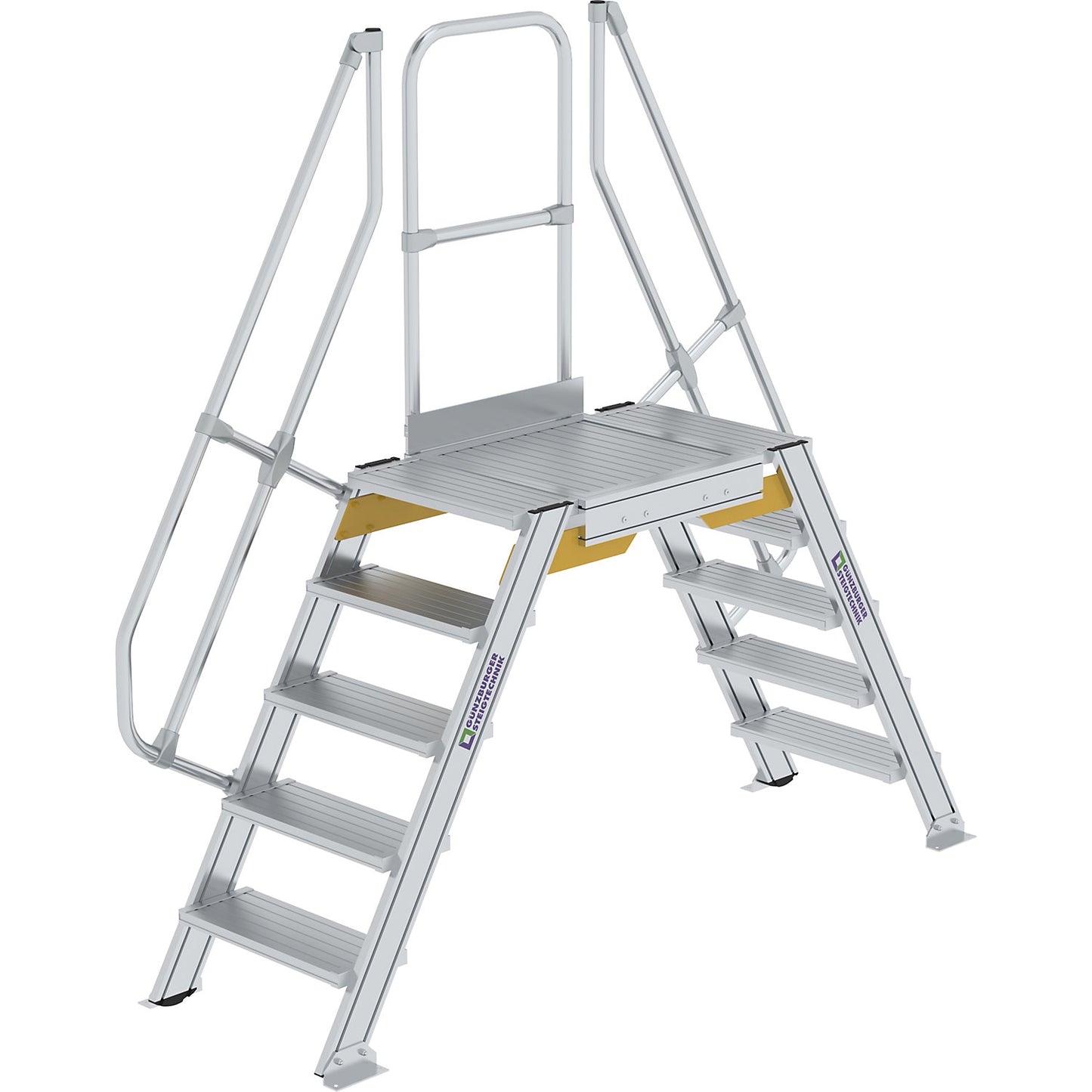 Crossover platform, total max. load 300 kg, 5 steps, platform 1200 x 600 mm.