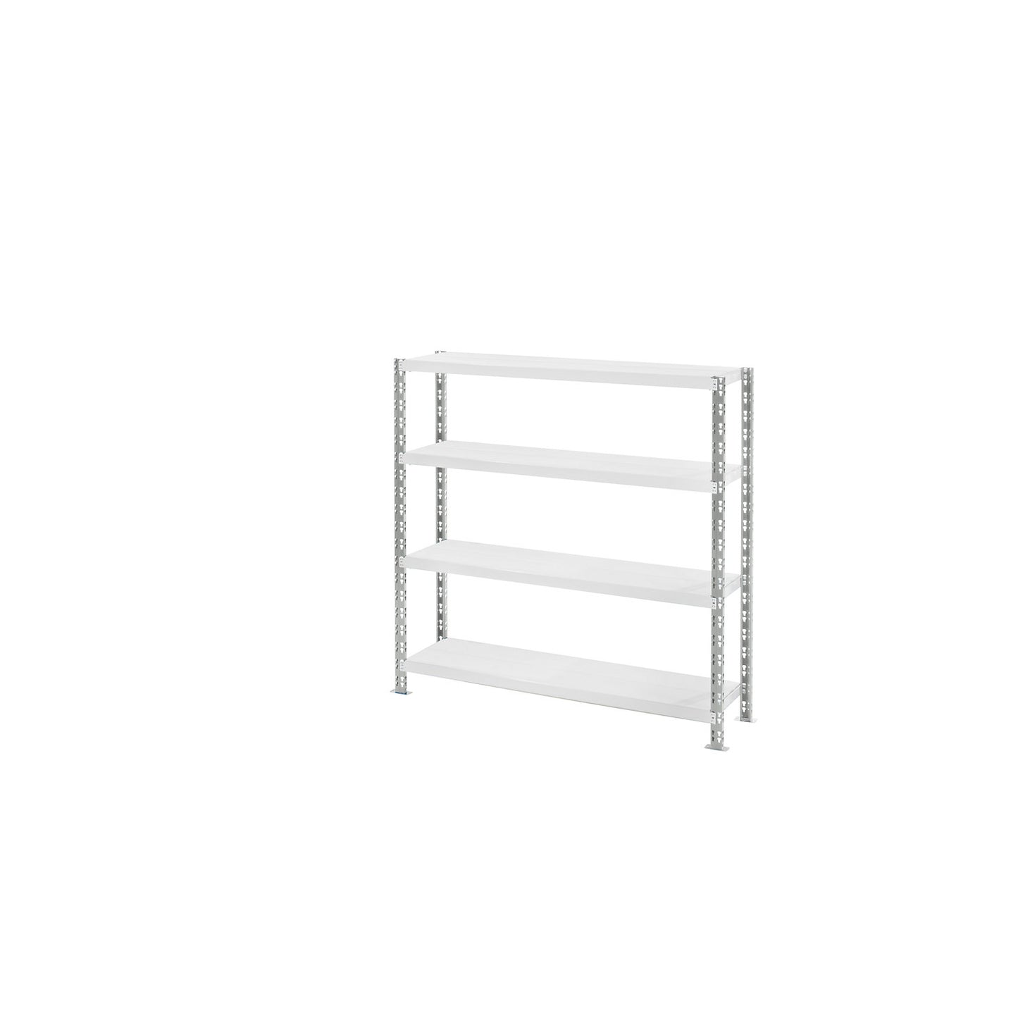 Wide span shelf unit with sheet steel shelves, depth 400 mm, standard shelf unit, HxW 1508 x 1550 mm.