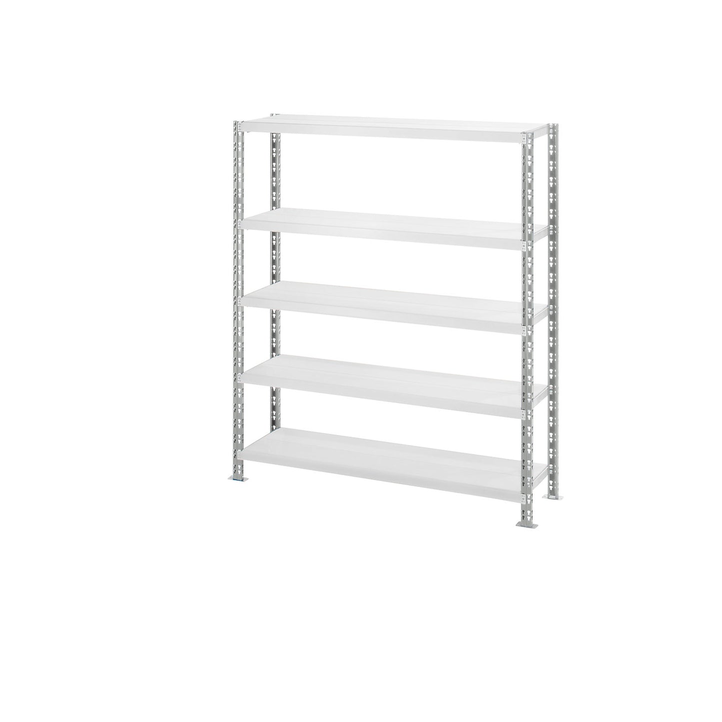 Wide span shelf unit with sheet steel shelves, depth 500 mm, standard shelf unit, HxW 1820 x 1550 mm.
