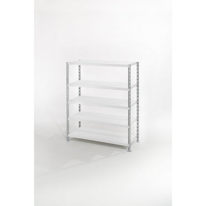 Wide span shelf unit with sheet steel shelves, depth 700 mm, standard shelf unit, HxW 1820 x 1550 mm.