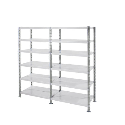 Universal boltless shelving unit, sheet steel shelves, HxWxD 1508 x 1050 x 400 mm, standard shelf unit.