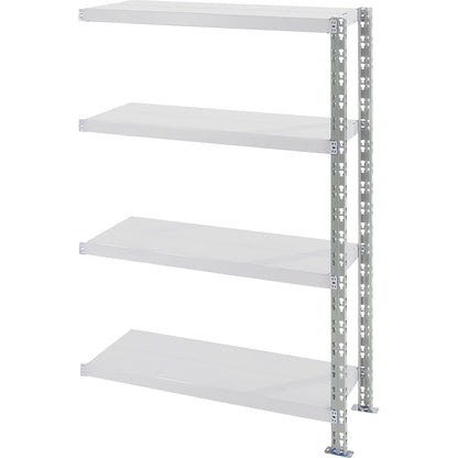 Universal boltless shelving unit, sheet steel shelves, HxWxD 1508 x 1025 x 400 mm, extension shelf unit.
