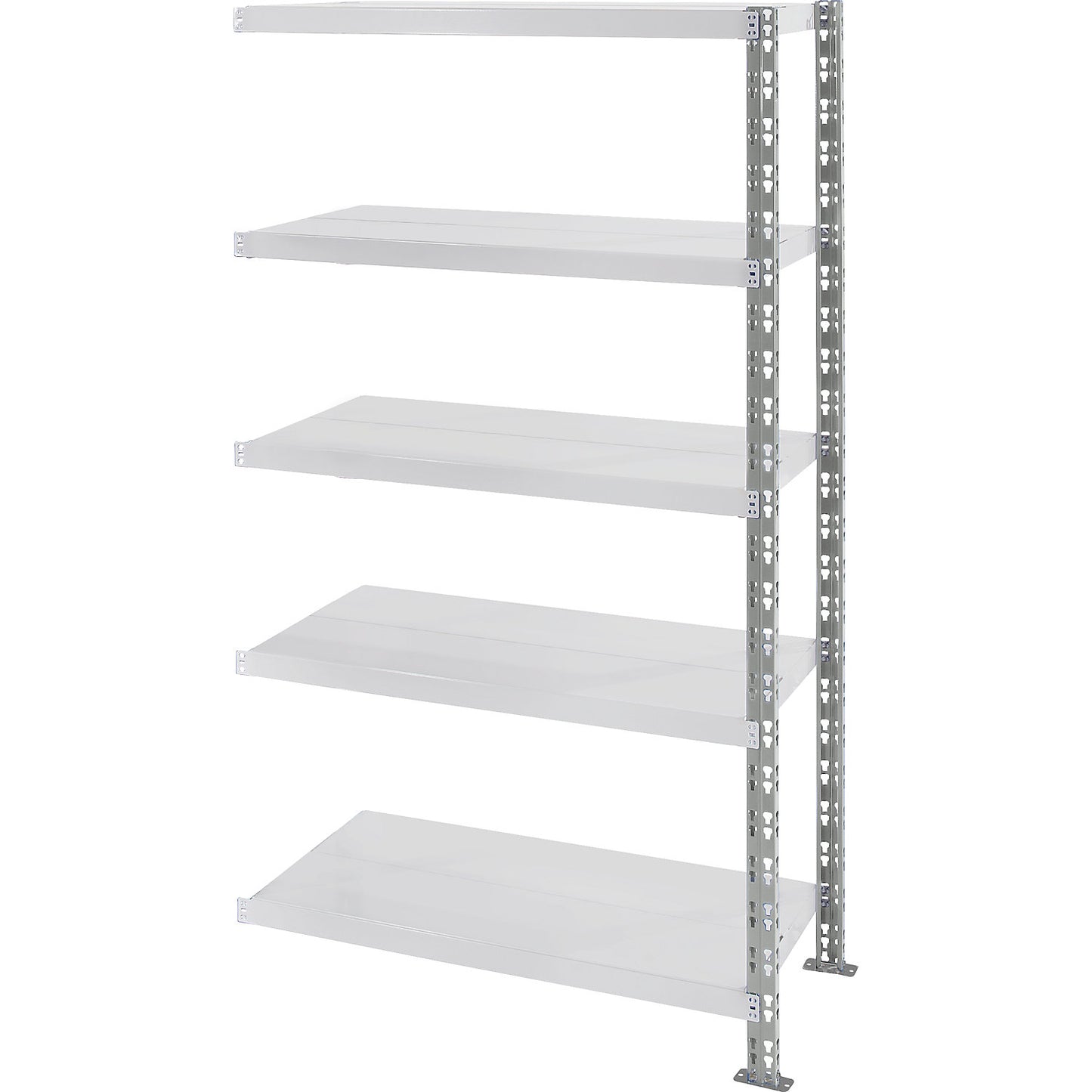 Universal boltless shelving unit, sheet steel shelves, HxWxD 1820 x 1025 x 600 mm, extension shelf unit.