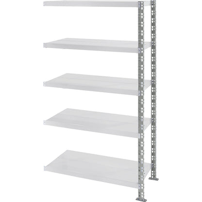 Universal boltless shelving unit, sheet steel shelves, HxWxD 1820 x 1025 x 600 mm, extension shelf unit.