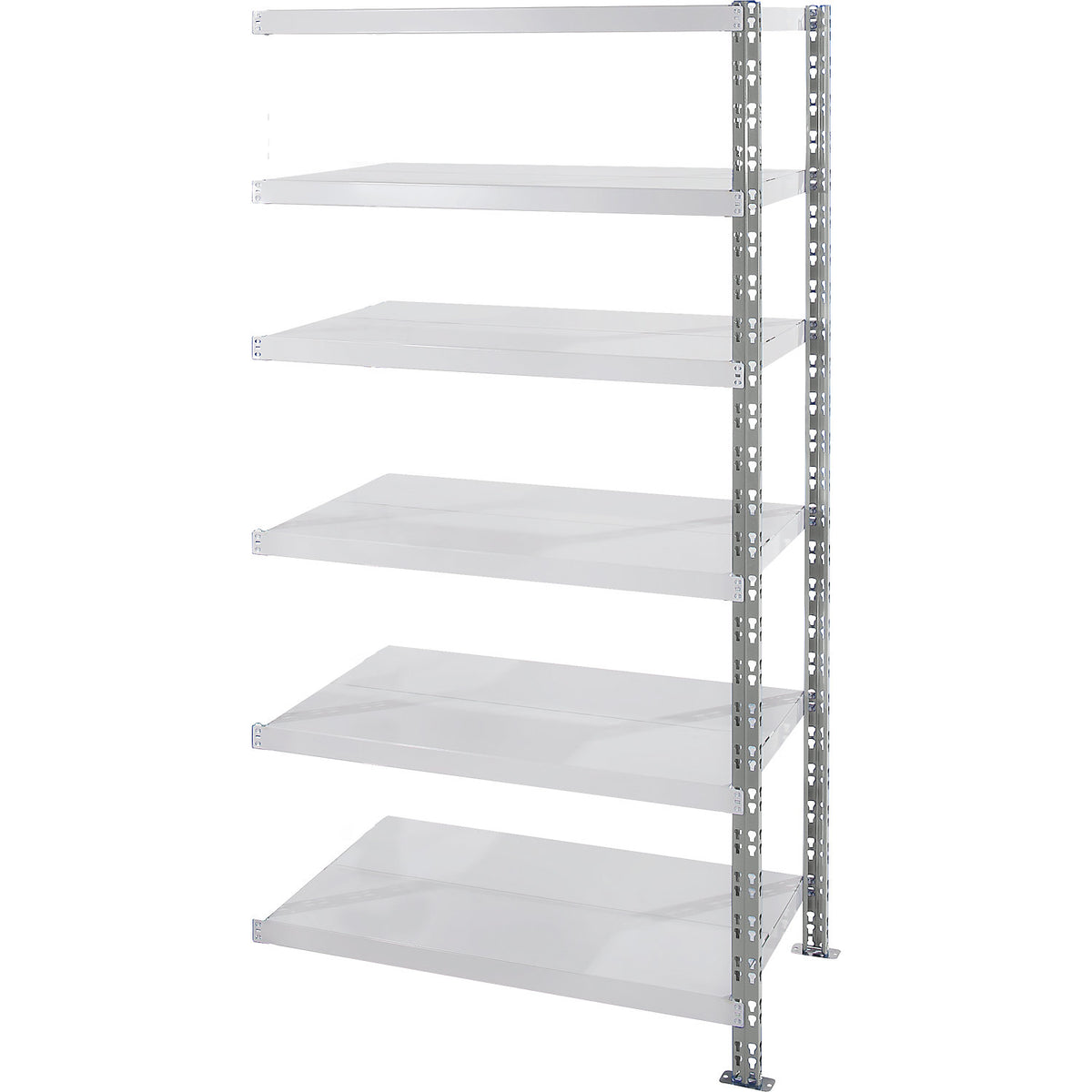 Universal boltless shelving unit, sheet steel shelves, HxWxD 1976 x 1025 x 400 mm, extension shelf unit.