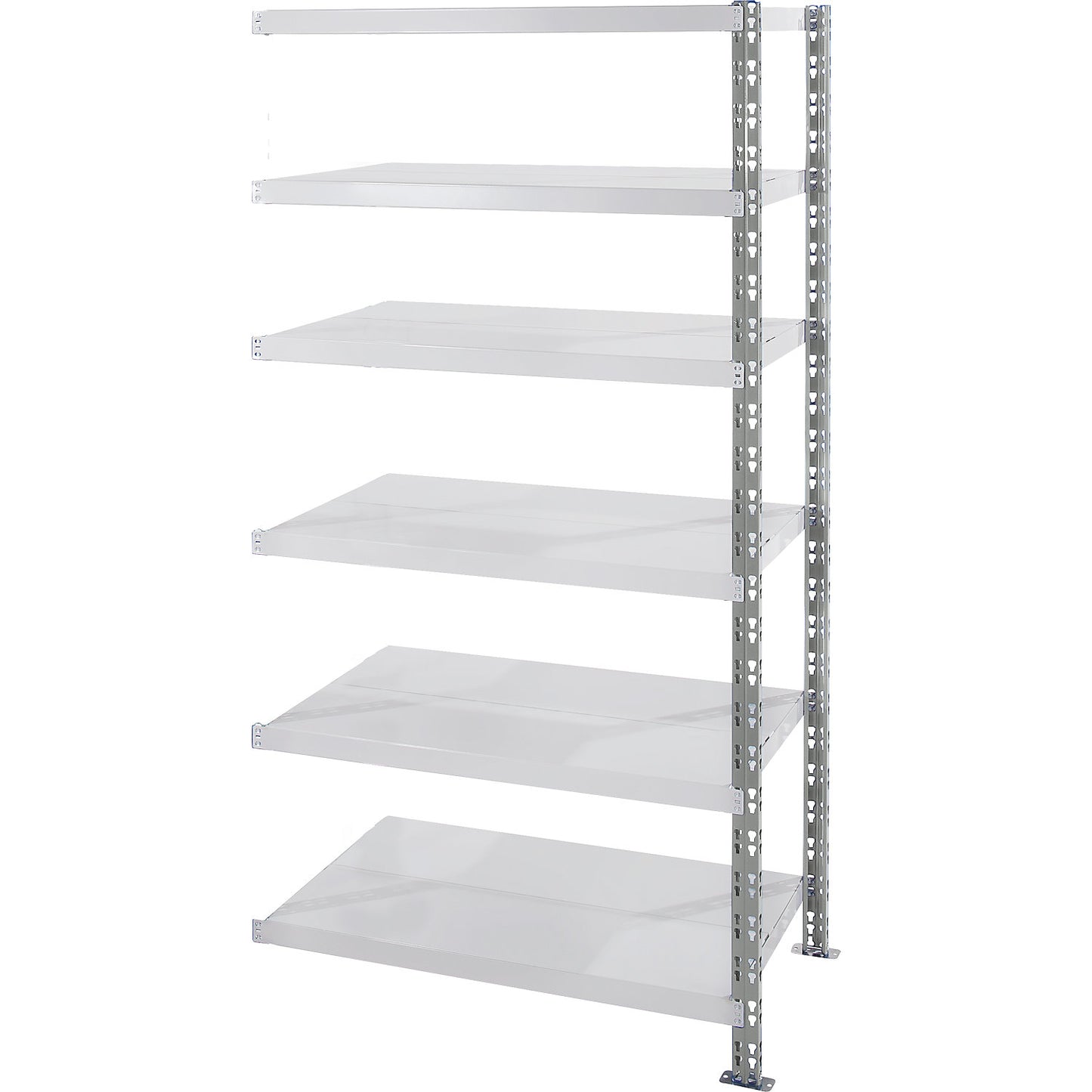 Universal boltless shelving unit, sheet steel shelves, HxWxD 1976 x 1025 x 600 mm, extension shelf unit.