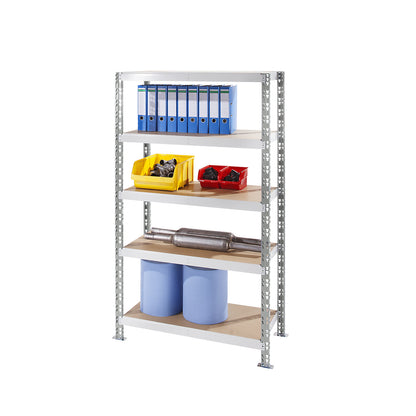 Universal boltless shelving unit, chipboard shelves, HxWxD 1820 x 1025 x 400 mm, extension shelf unit.
